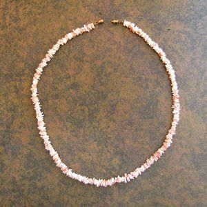 Pink Branch Coral Choker Necklace 16.5"